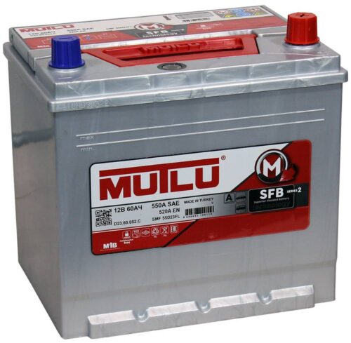 Аккумулятор 6СТ-60 MUTLU Asia 55D23L о/п 520А