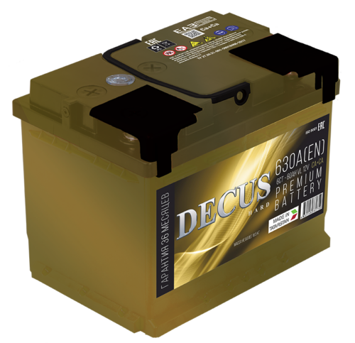 Аккумулятор 6СТ-60 DECUS о/п 630А