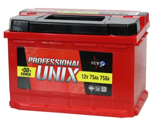 Аккумулятор 6СТ-75 UNIX Professional п/п 750А