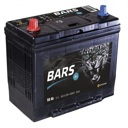 Аккумулятор 6СТ-50 BARS Asia 50B24R п/п 450А тонкие клеммы