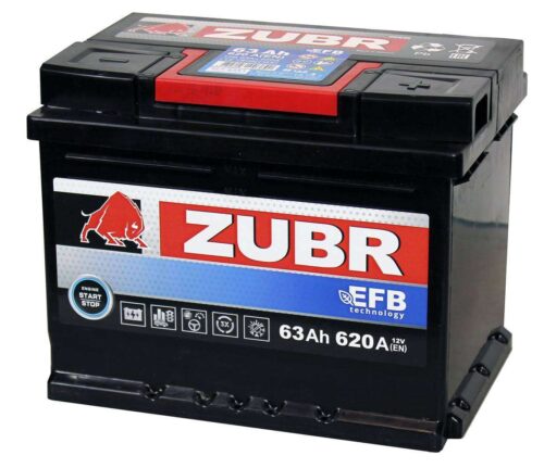 Аккумулятор 6СТ-63 Zubr EFB о/п 620A