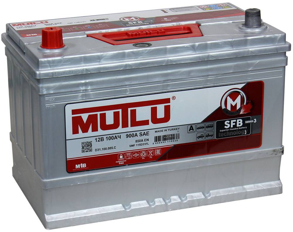 Аккумулятор 6СТ-100 MUTLU Asia 115D31R п/п 850А