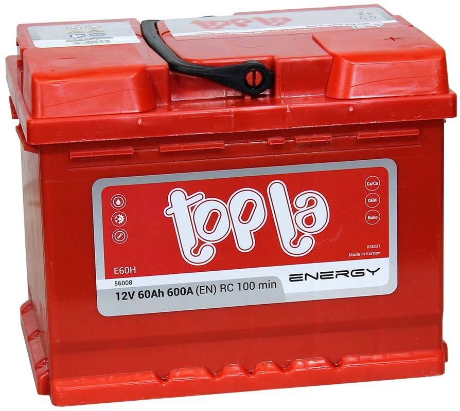 Аккумулятор 6СТ-60 TOPLA ENERGY о/п 600А