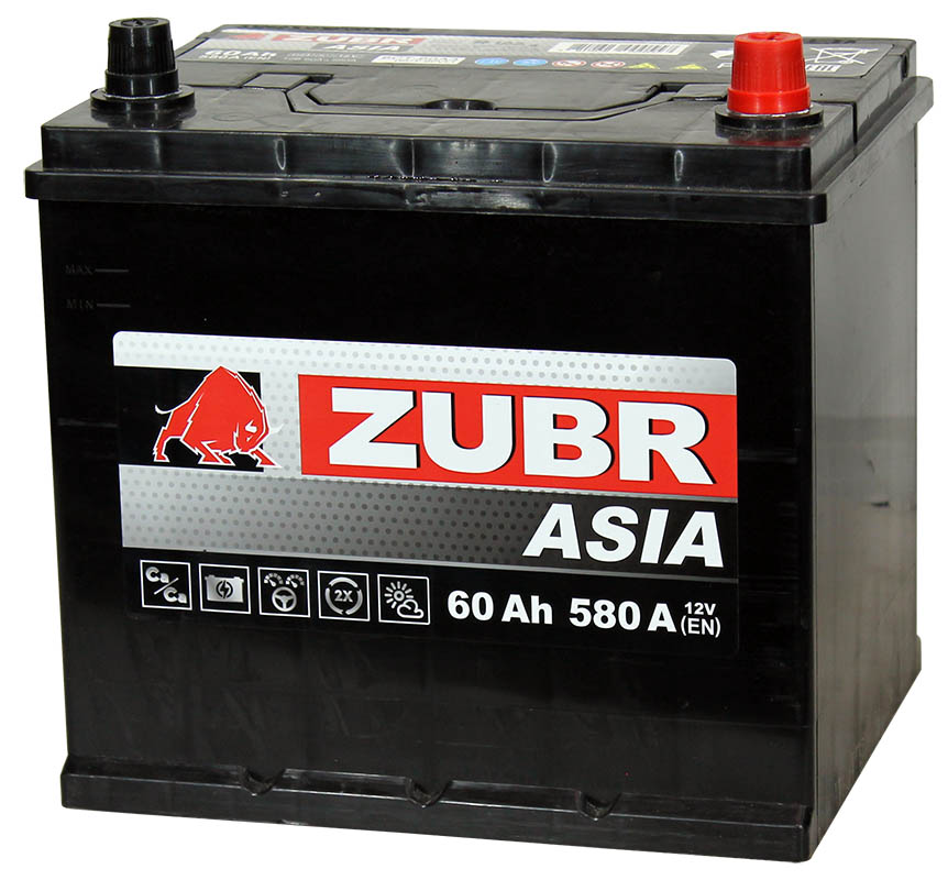 Аккумулятор 6СТ-60 Zubr Ultra Asia о/п 580А