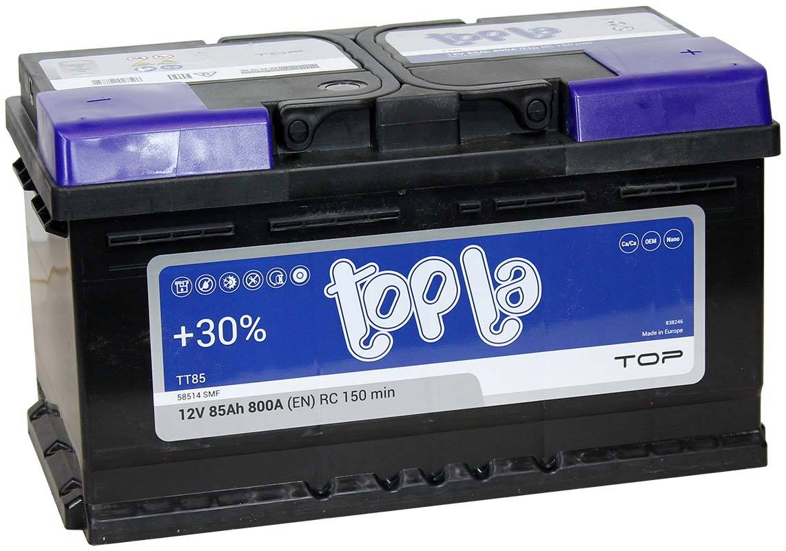 Аккумулятор 6СТ-85 TOPLA TOP о/п 800А