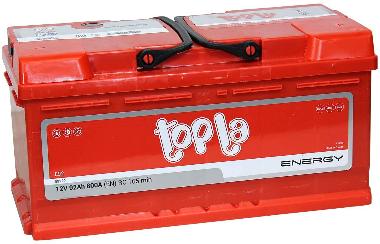 Аккумулятор 6СТ-92 TOPLA ENERGY о/п 800А