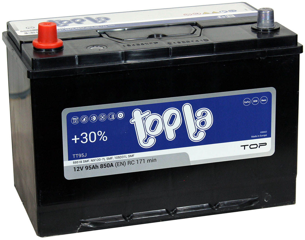 Аккумулятор 6СТ-95 TOPLA TOP Asia п/п 950А