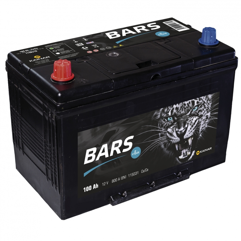Аккумулятор 6СТ-100 BARS Asia 115D31R п/п 800А