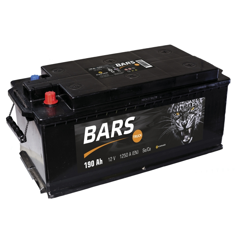 Аккумулятор 6СТ-190 BARS рос/конус 1250А