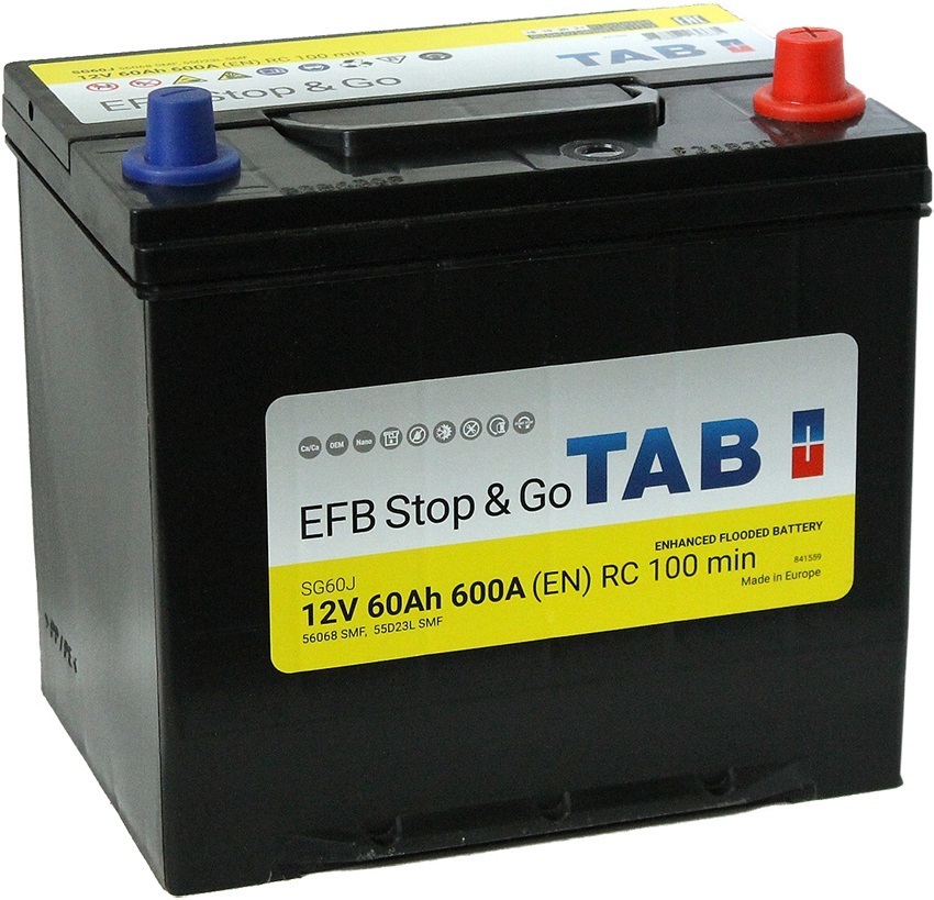 Аккумулятор 6СТ-65 TAB POLAR JIS EFB Stop&Go 600А